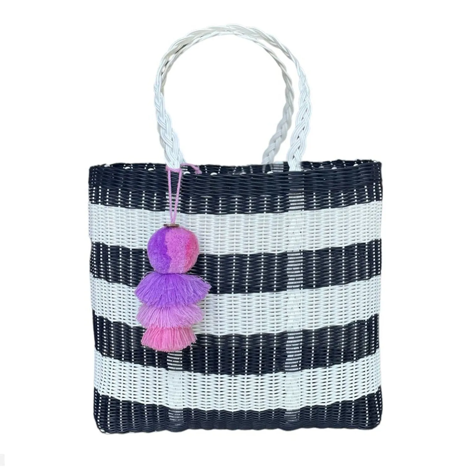 Nautical Navy / White Citron Tote