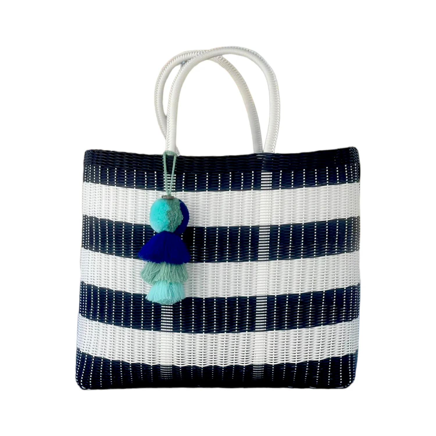 Nautical Navy / White Citron Tote