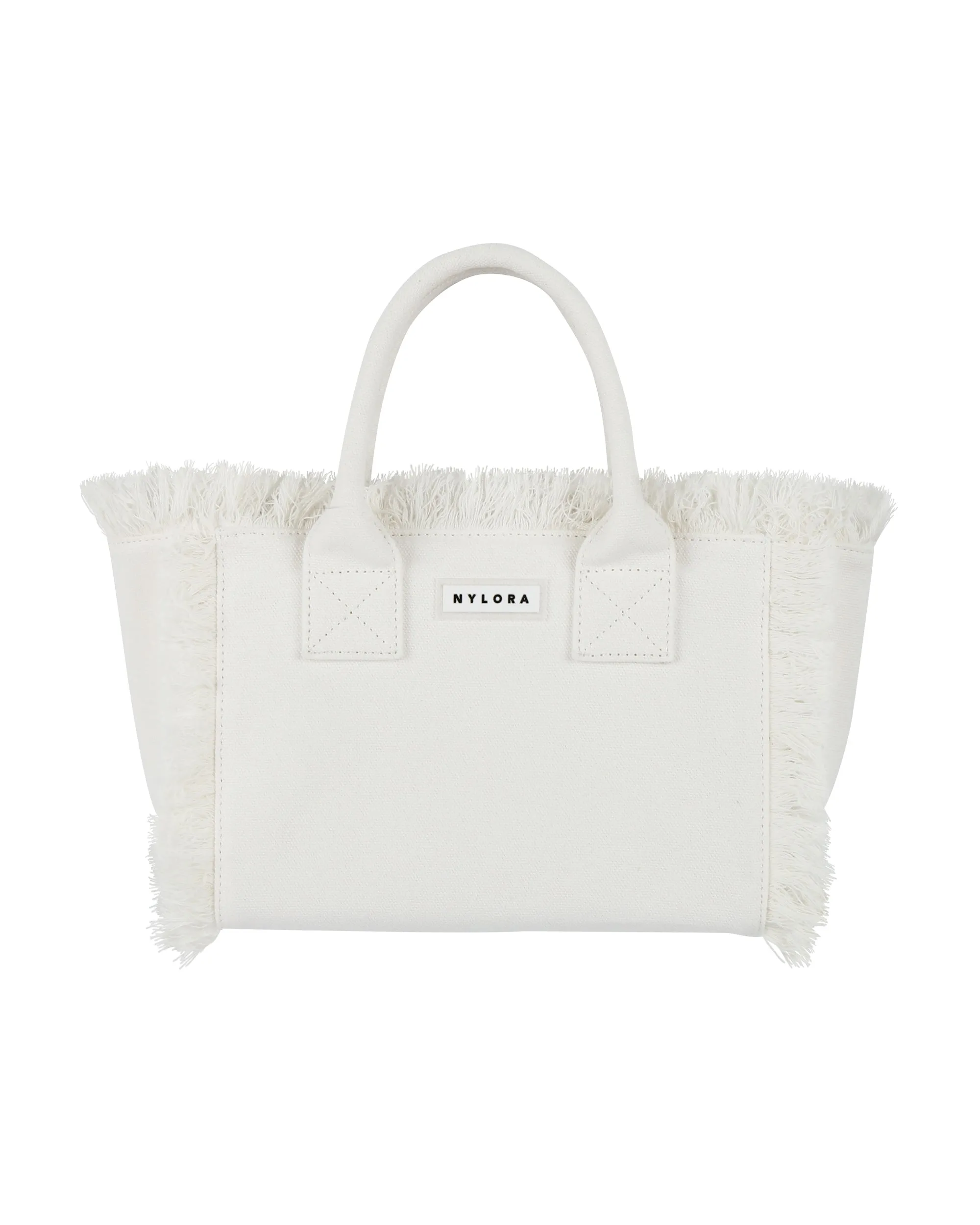 NYLORA FRINGE BAG SMALL WHITE