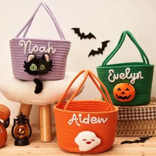 Personalized Name Halloween Candy Basket