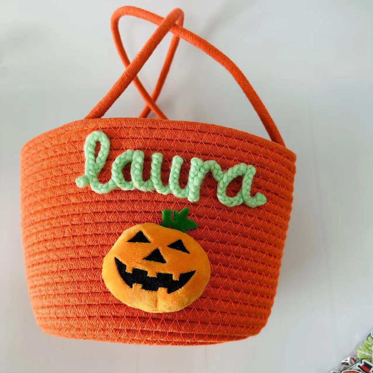 Personalized Name Halloween Candy Basket