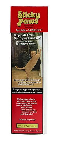 PIONEER PET STICKY PAWS FURNITURE STRIPS CAT DETERRENT