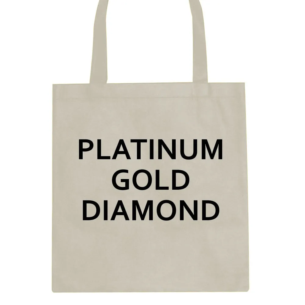 Platinum Gold Diamond Tote Bag