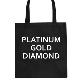 Platinum Gold Diamond Tote Bag