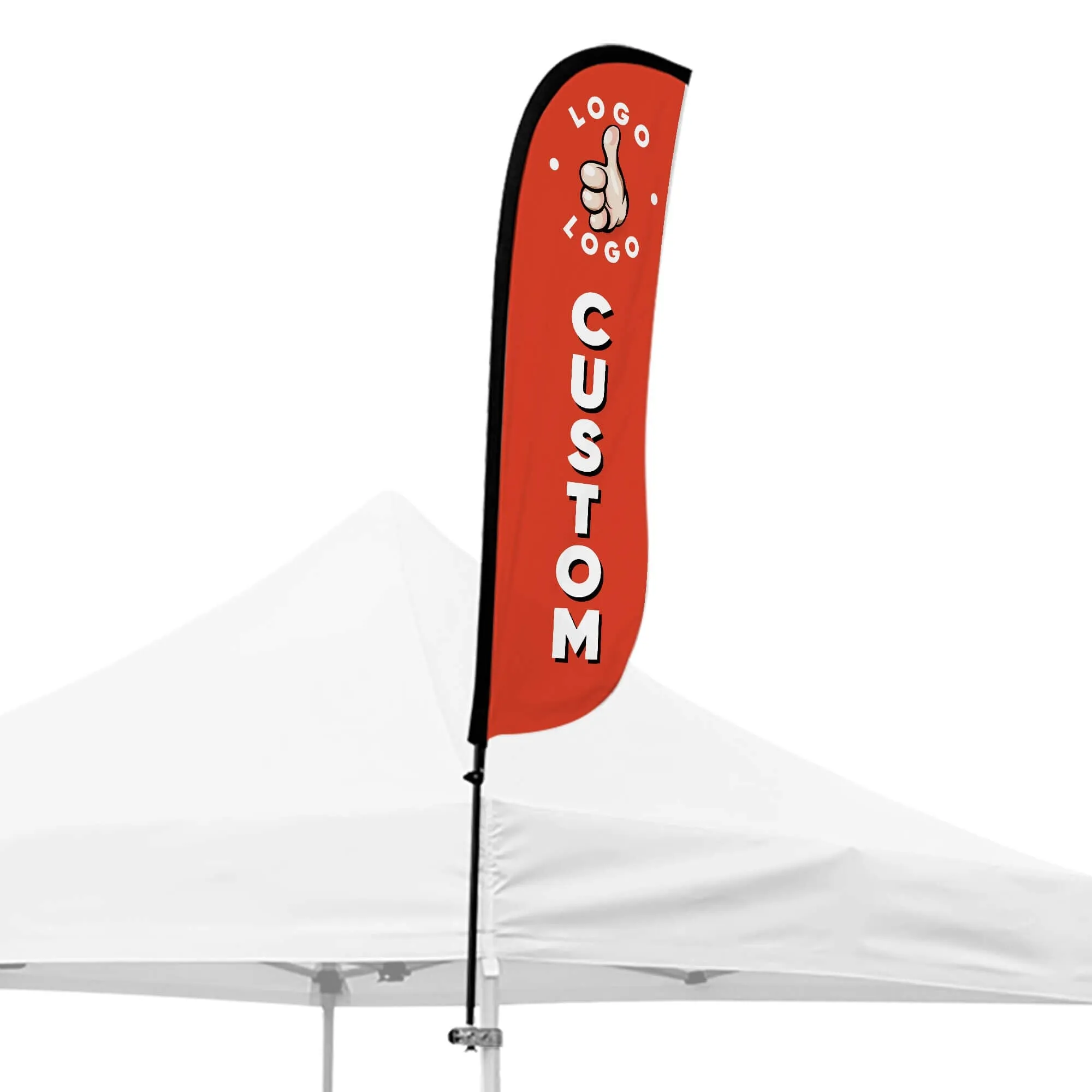 Pop Up Tent Dual Feather Flag Add-On Package