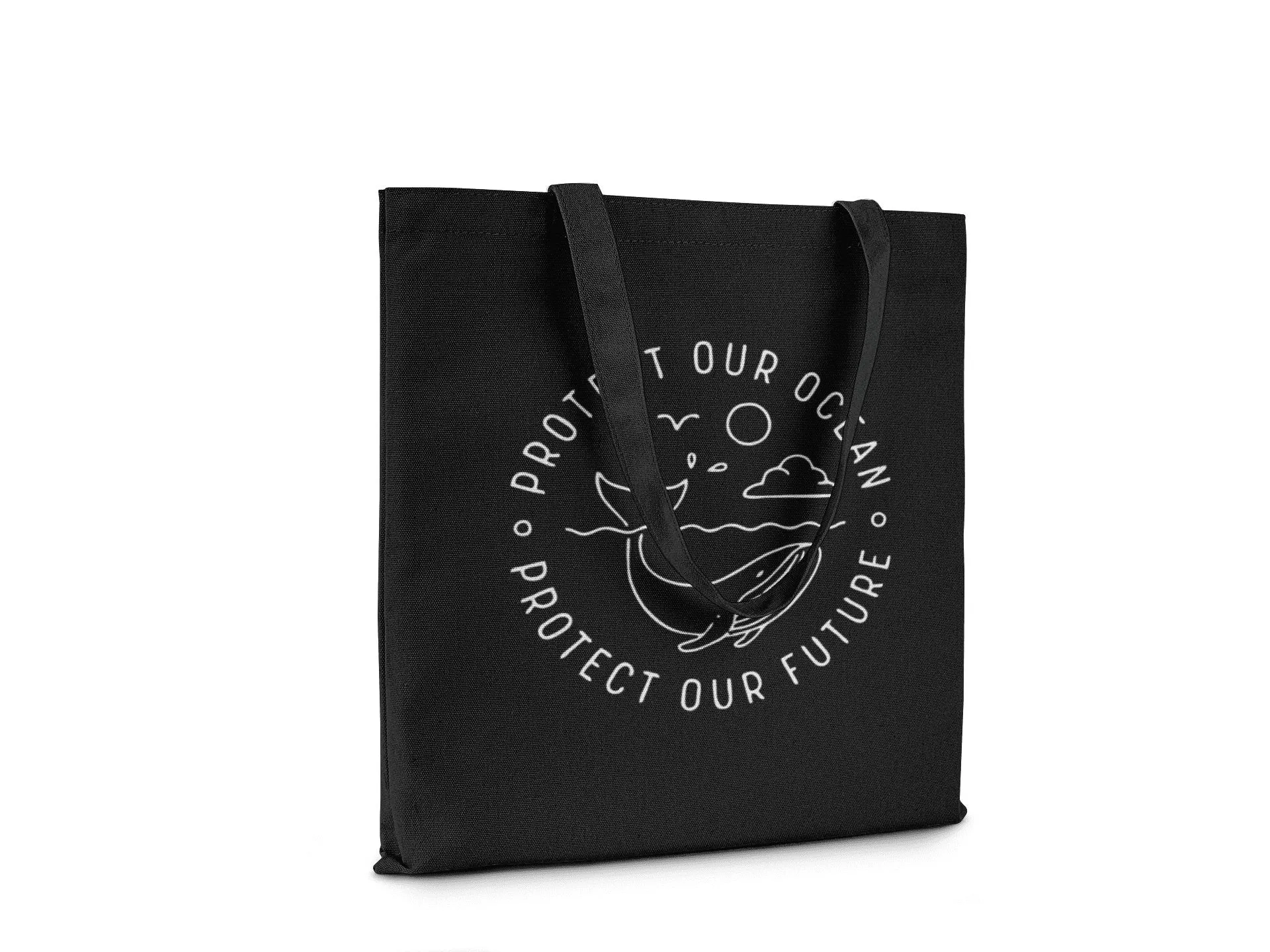 Protect Our Ocean Protect Our Future || Organic Cotton Shoulder Tote Bag