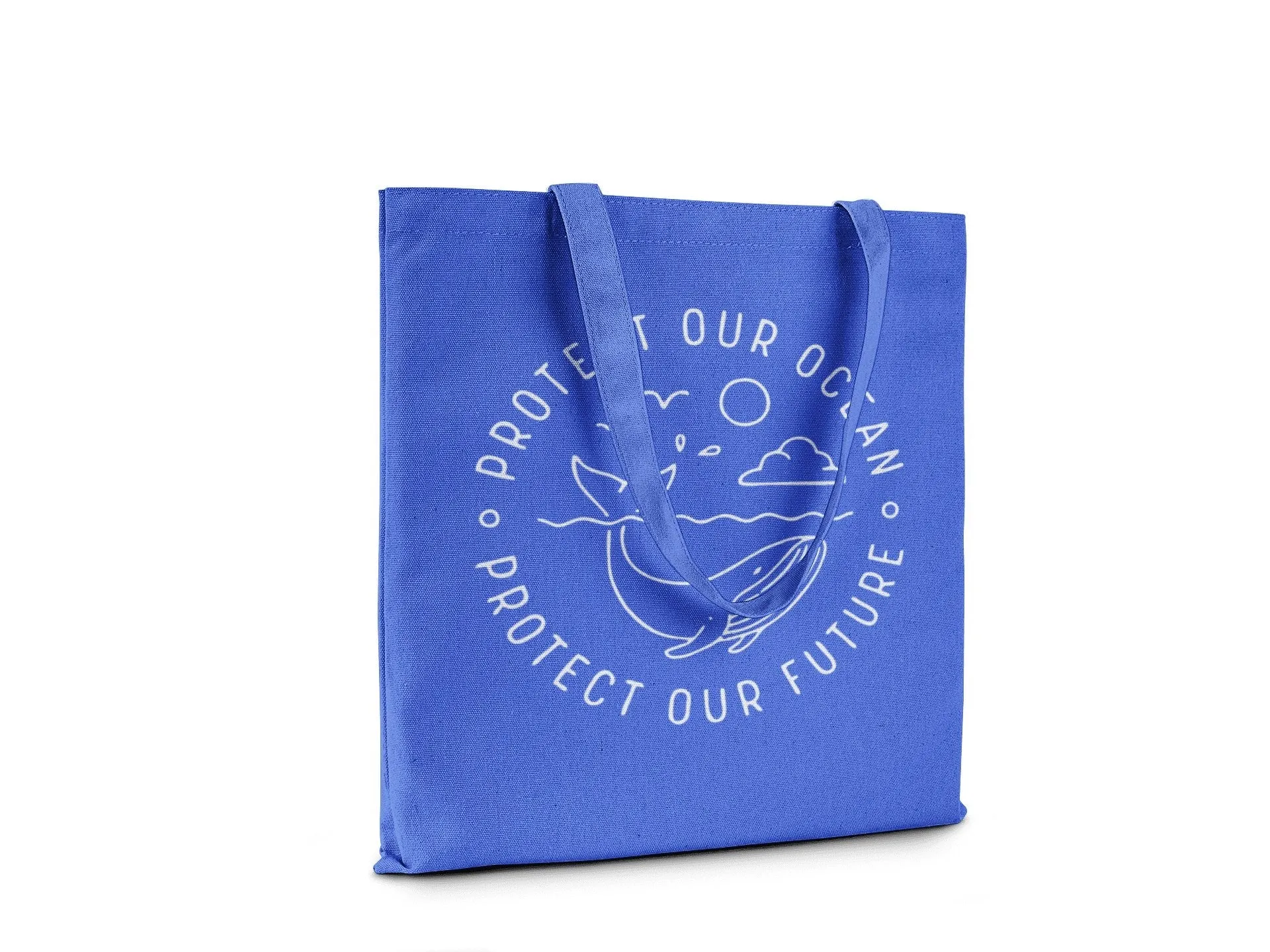 Protect Our Ocean Protect Our Future || Organic Cotton Shoulder Tote Bag