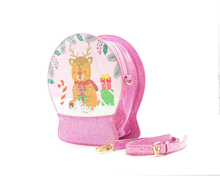 "Reindeer Cheer" Christmas Holiday Snowglobe Handbag (Bewaltz)