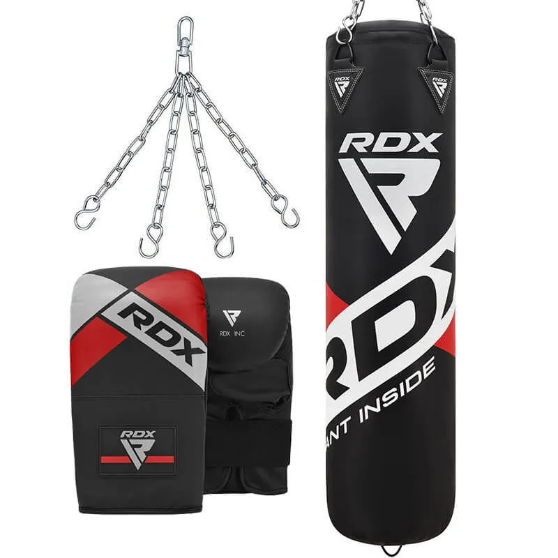 RDX F10B 4ft / 5ft 3-in-1 Training Punch Bag with Bag Mitts Set