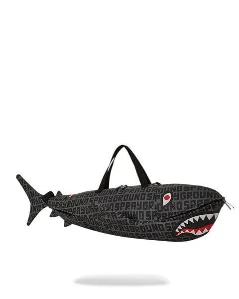 SPRAYGROUND SPLIT INFINITY CHECK SHARK-SHAPED DUFFLE BAG