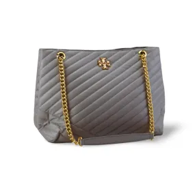 Stylish Women's Quilted Tote Bag with Gold Chain