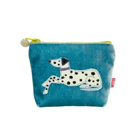 Teal Dalmatian Mini Velvet Purse By Lua