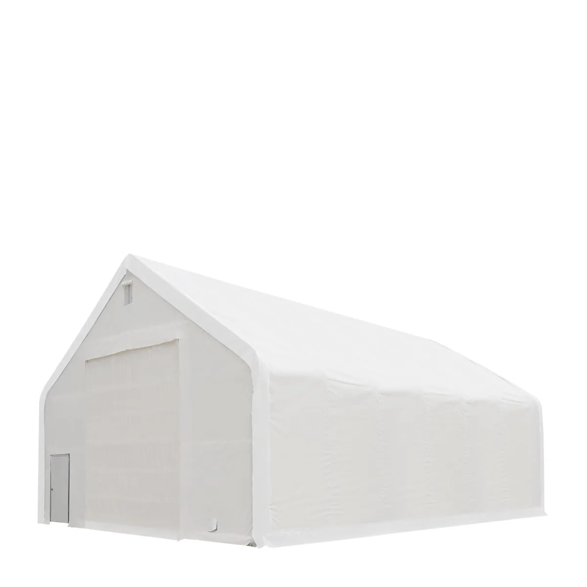 TMG Industrial 40' x 60' Dual Truss Storage Shelter with Heavy Duty 21 oz PVC Cover & Drive Through Doors, TMG-DT4061