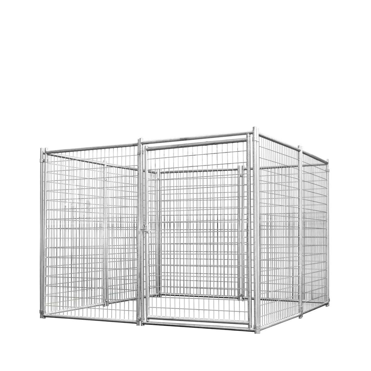 TMG Industrial 8’ x 8’ Galvanized Dog Kennel, Easy Assembly, Weather-Resistant, TMG-DCP08