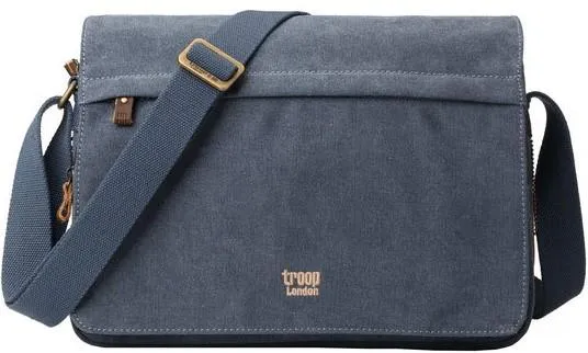 Troop London Organic Cotton Computer Messenger | Blue