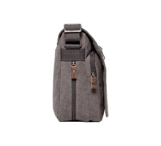 Troop London Organic Cotton Computer Messenger | Charcoal