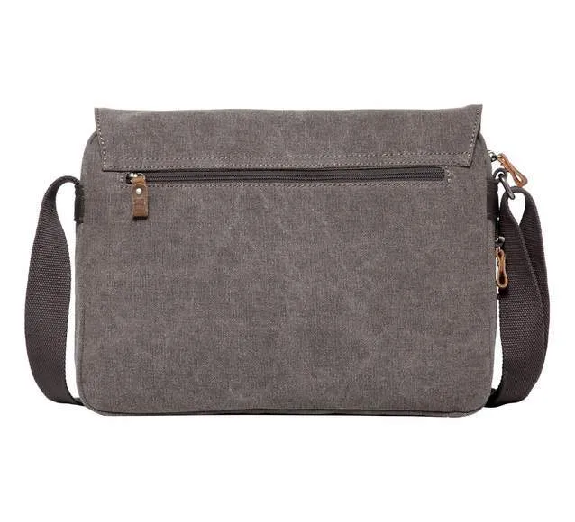 Troop London Organic Cotton Computer Messenger | Charcoal