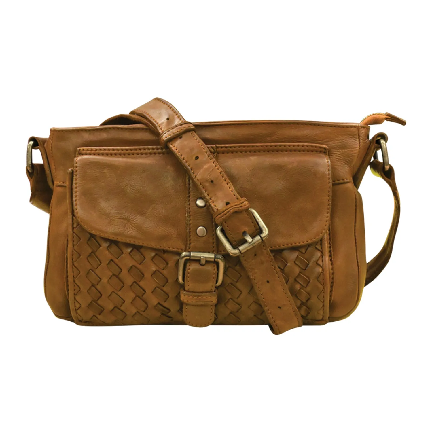 Washed Flap Shoulder Bag